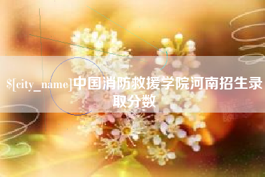 临夏中国消防救援学院河南招生录取分数
