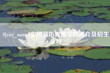 临夏中国消防救援学院简介及招生章程