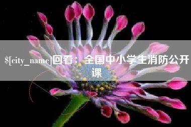 临夏回看：全国中小学生消防公开课