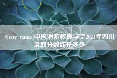 临夏中国消防救援学院2021年四川录取分数线是多少