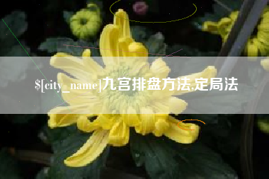 临夏九宫排盘方法,定局法