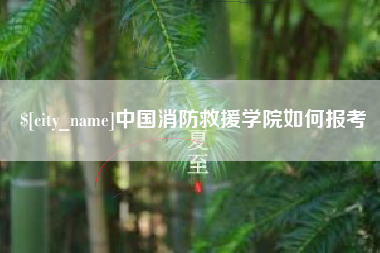 临夏中国消防救援学院如何报考