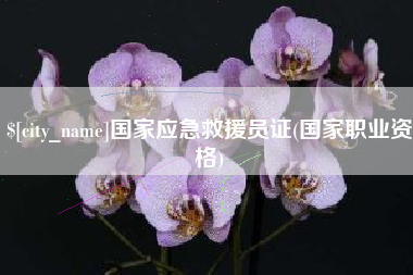 临夏国家应急救援员证(国家职业资格)