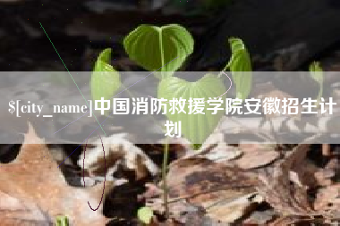 临夏中国消防救援学院安徽招生计划