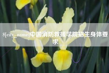 临夏中国消防救援学院招生身体要求