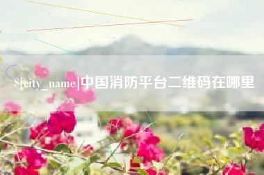 临夏中国消防平台二维码在哪里
