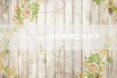 临夏中国金牌总共多少