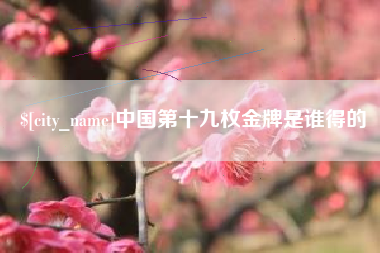 临夏中国第十九枚金牌是谁得的