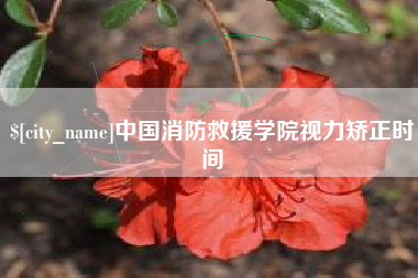 临夏中国消防救援学院视力矫正时间