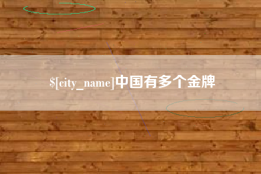 临夏中国有多个金牌