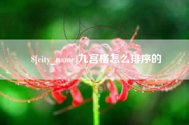 临夏九宫格怎么排序的
