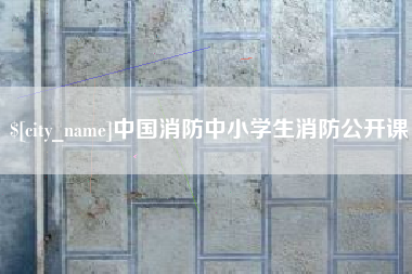 临夏中国消防中小学生消防公开课
