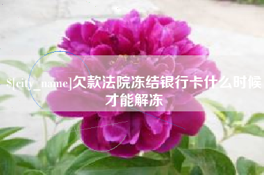 临夏欠款法院冻结银行卡什么时候才能解冻