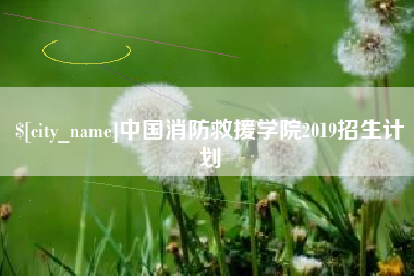 临夏中国消防救援学院2019招生计划