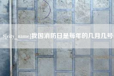 临夏我国消防日是每年的几月几号