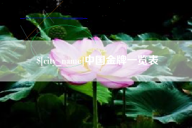 临夏中国金牌一览表