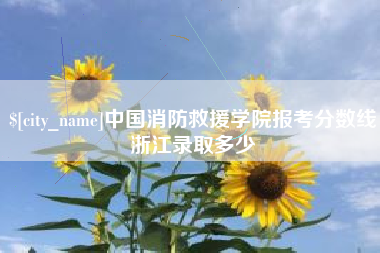 临夏中国消防救援学院报考分数线浙江录取多少