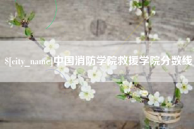 临夏中国消防学院救援学院分数线