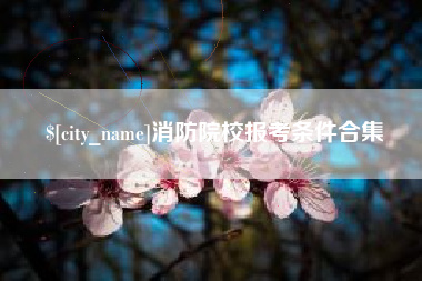 临夏消防院校报考条件合集